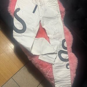 NWT AMIRI White Men's Distressed Jeans